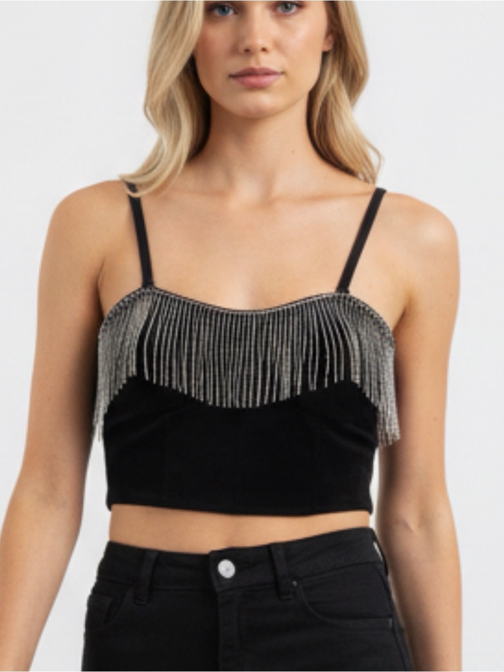Sincerely Jules festival concert crop to with embellished tassles